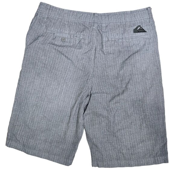 Quiksilver Men's Gray Striped Casual Shorts 36 with zipper pockets - Picture 3 of 5